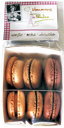Macaroons de Pauline Chocolate Mocha Vanilla 6Pc